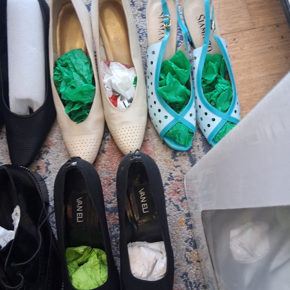 Stuart Weitzman Teal Perforated Slingback Sandals